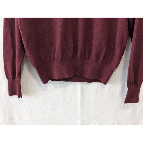 Peter Millar V-Neck Merino Wool Sweater Maroon Men's Size Medium - Picture 3 of 10